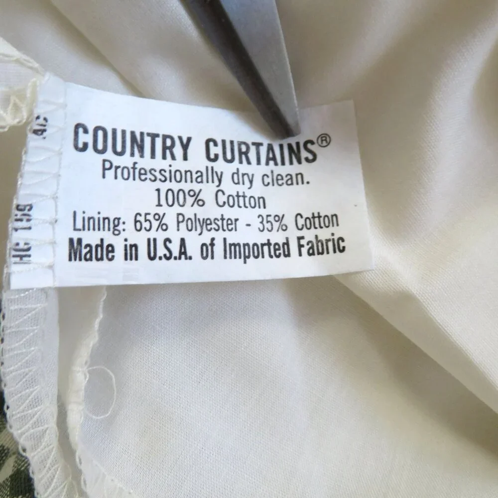 Vintage Country Curtains King Size Bed Skirt Green Gingham Check 15
